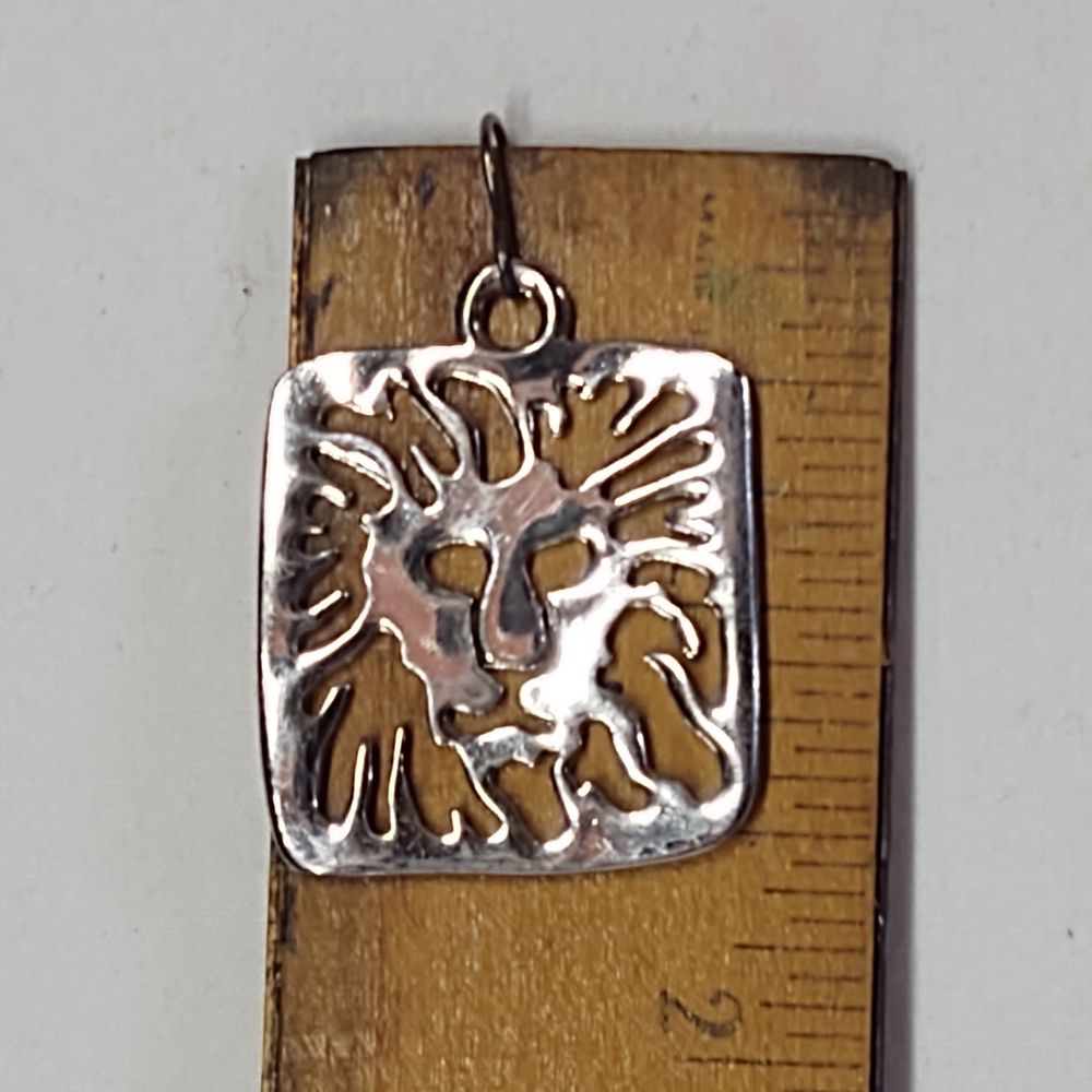 Anne Klein Silver Lion Earrings - Picture 3 of 3